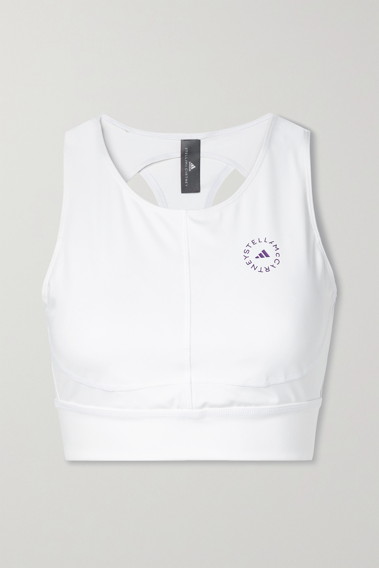 adidas by Stella McCartney - + Parley Truepurpose Perforated Recycled-stretch Sports Bra - White