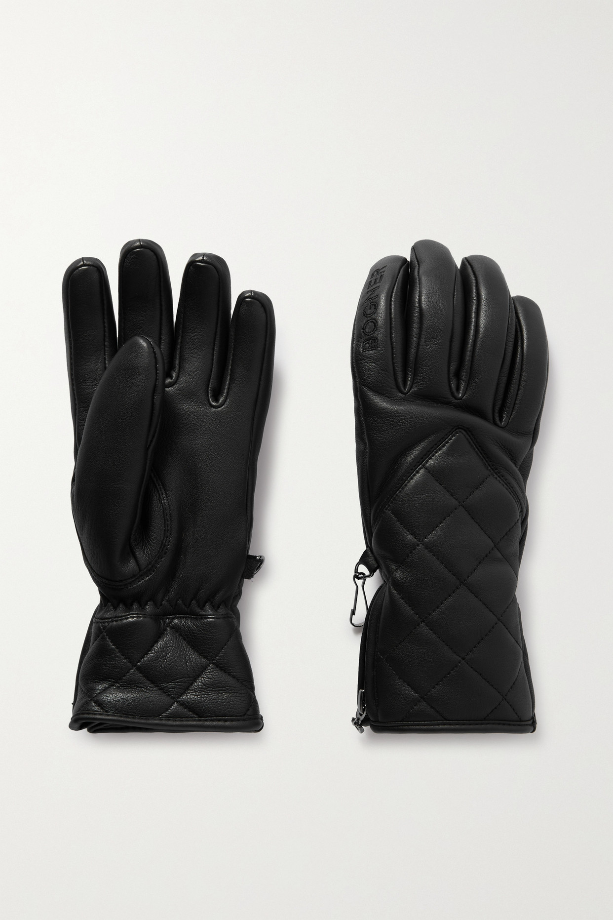 Bogner - Dana Sport Quilted Padded Leather Ski Gloves - Black