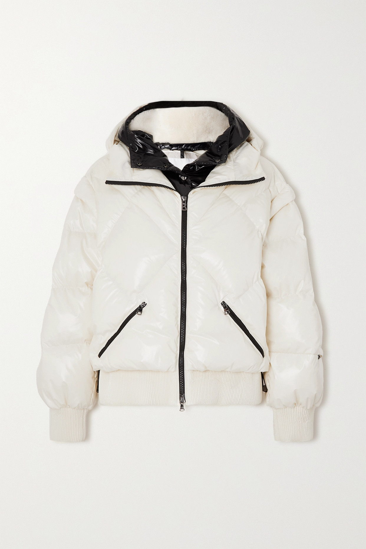 Bogner - Xally Hooded Two-tone Quilted Ski Jacket - Off-white