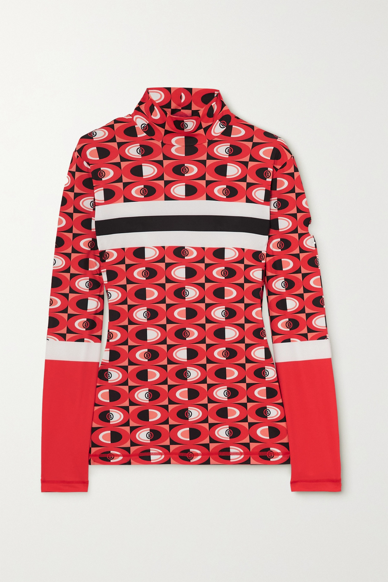 Bogner - Tinja Printed Tech-jersey Turtleneck Base Layer - Red