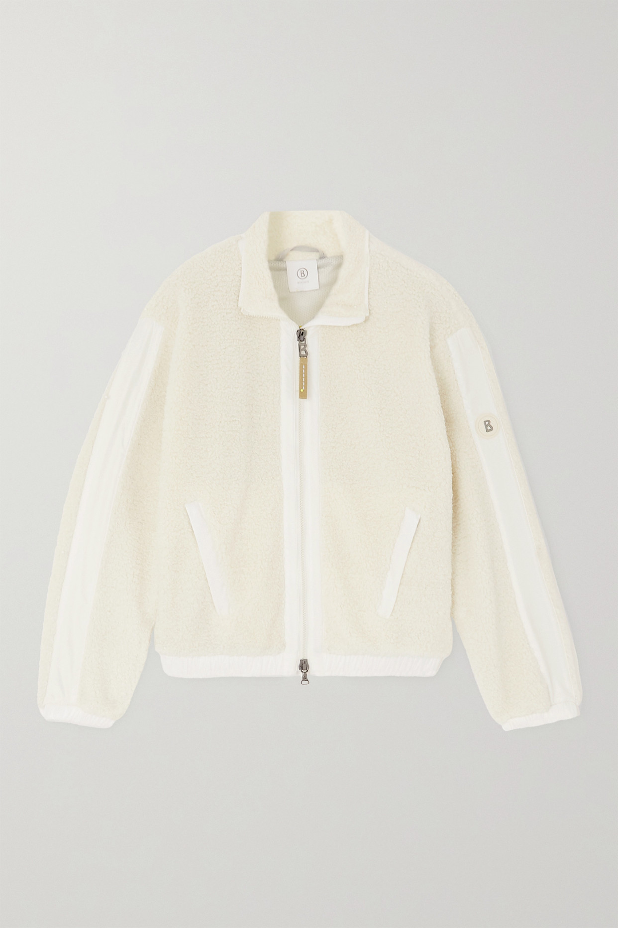 Bogner - Emylia Ripstop-trimmed Recycled Faux Shearling Jacket - Off-white