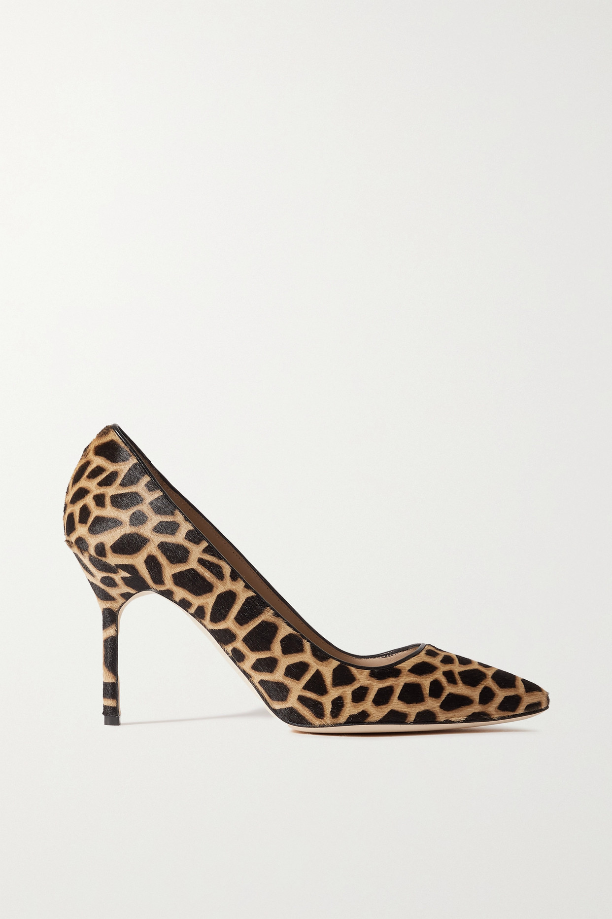 Manolo Blahnik - Bb 90 Printed Calf Hair Pumps - Brown