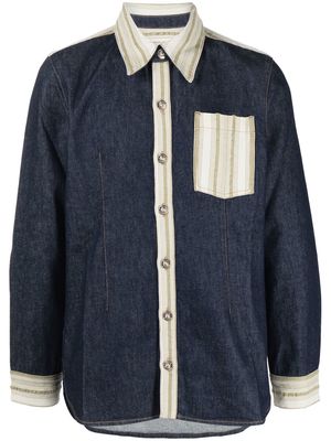 Wales Bonner Miles denim shirt - Blue