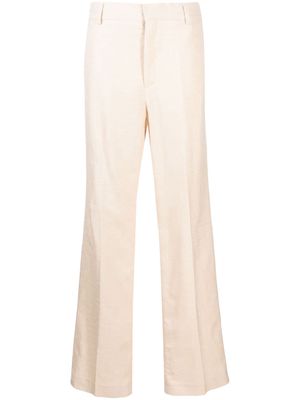 Wales Bonner pressed-crease straight-leg trousers - Neutrals