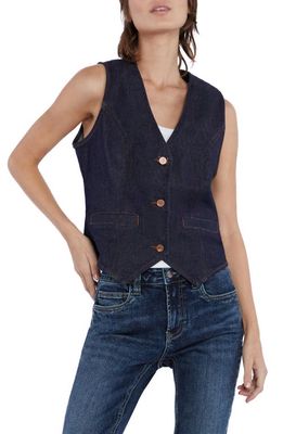 Wash Lab Denim Denim Vest in Raw Denim