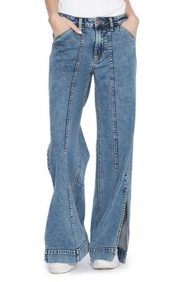 Wash Lab Denim Relaxed Straight Leg Jeans in Jack Blue