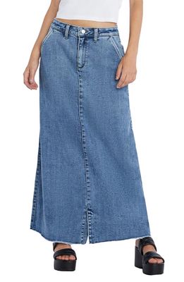 Wash Lab Denim Tory Denim Maxi Skirt in Field Blue