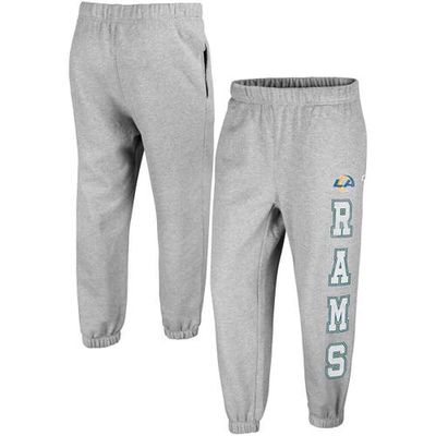 Women's '47 Gray Los Angeles Rams Double Pro Harper Jogger Sweatpants in Heather Gray
