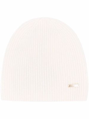 Woolrich cashmere logo-plaque beanie - Neutrals