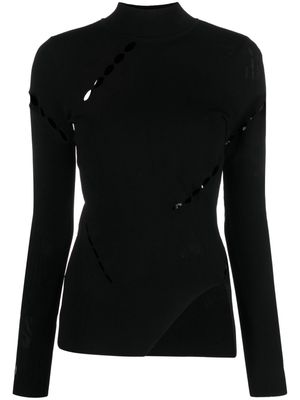 Y-3 Ingesan cut-out devoré jumper - Black