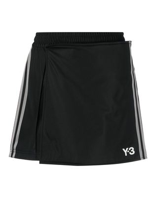 Y-3 logo-print cotton skorts - Black