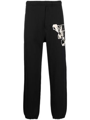Y-3 logo-print track pant - Black