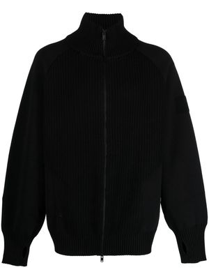 Y-3 zip-fastening knitted sweatshirt - Black